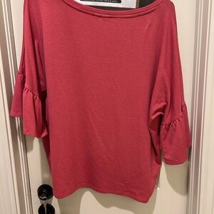 GAP Women's Coral Ruffle Sleeve Sweater